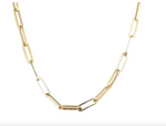 14Ct Gold PaperclipChain Necklace Midweight