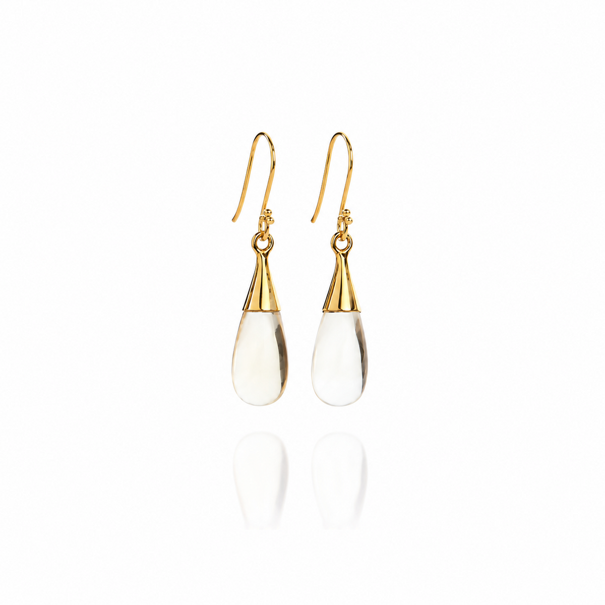 18K Gold Citrine Solar Plexus Chakra Earrings | November Birthstone