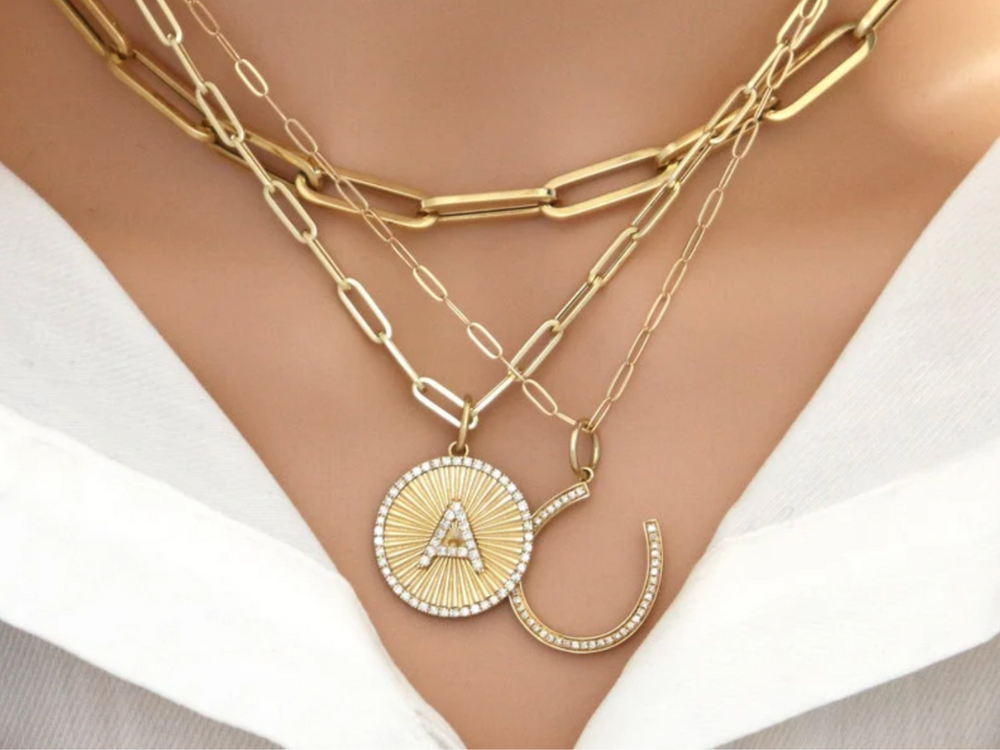 14Ct Gold PaperclipChain Necklace Lightweight