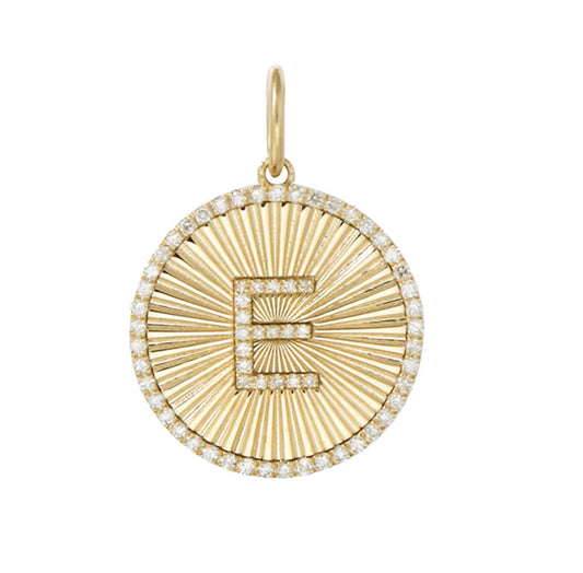 14ct Yellow Gold Initial Diamond Pendant