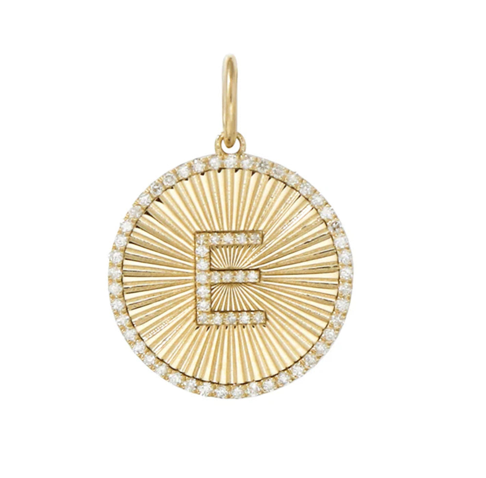 14ct Yellow Gold Initial Diamond Pendant