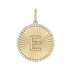 14ct Yellow Gold Initial Diamond Pendant