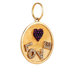 14ct Yellow Gold Diamond Love Heart Pendant