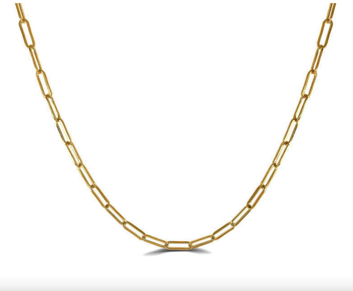 14Ct Gold PaperclipChain Necklace Lightweight