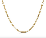 14Ct Gold PaperclipChain Necklace Lightweight