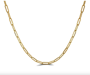 14Ct Gold PaperclipChain Necklace Lightweight