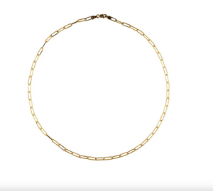 14Ct Gold PaperclipChain Necklace Lightweight