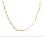 14Ct Gold PaperclipChain Necklace Heavyweight