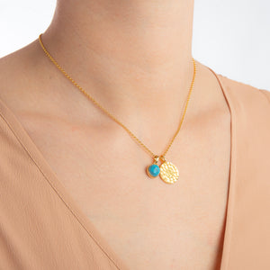 18K Gold OM Amulet Pendant Necklace