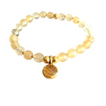 18K Gold Citrine Solar Plexus Chakra Bracelet ( Self Esteem )