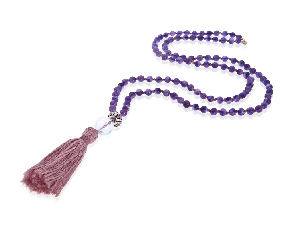 Amethyst Mala Necklace (Spiritual Growth)