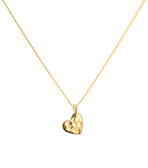 18K Gold  Heart Amulet Pendant Necklace