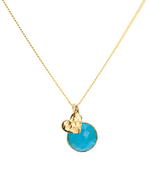 18K Gold  Heart Amulet Pendant Necklace