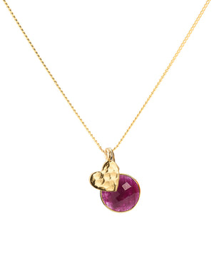 18K Gold  Heart Amulet Pendant Necklace