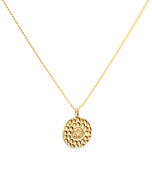 18K Gold OM Amulet Pendant Necklace