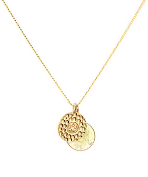 18K Gold OM Amulet Pendant Necklace