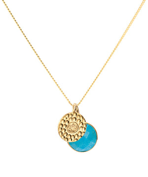 18K Gold OM Amulet Pendant Necklace