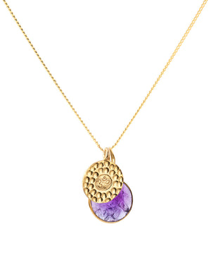 18K Gold OM Amulet Pendant Necklace