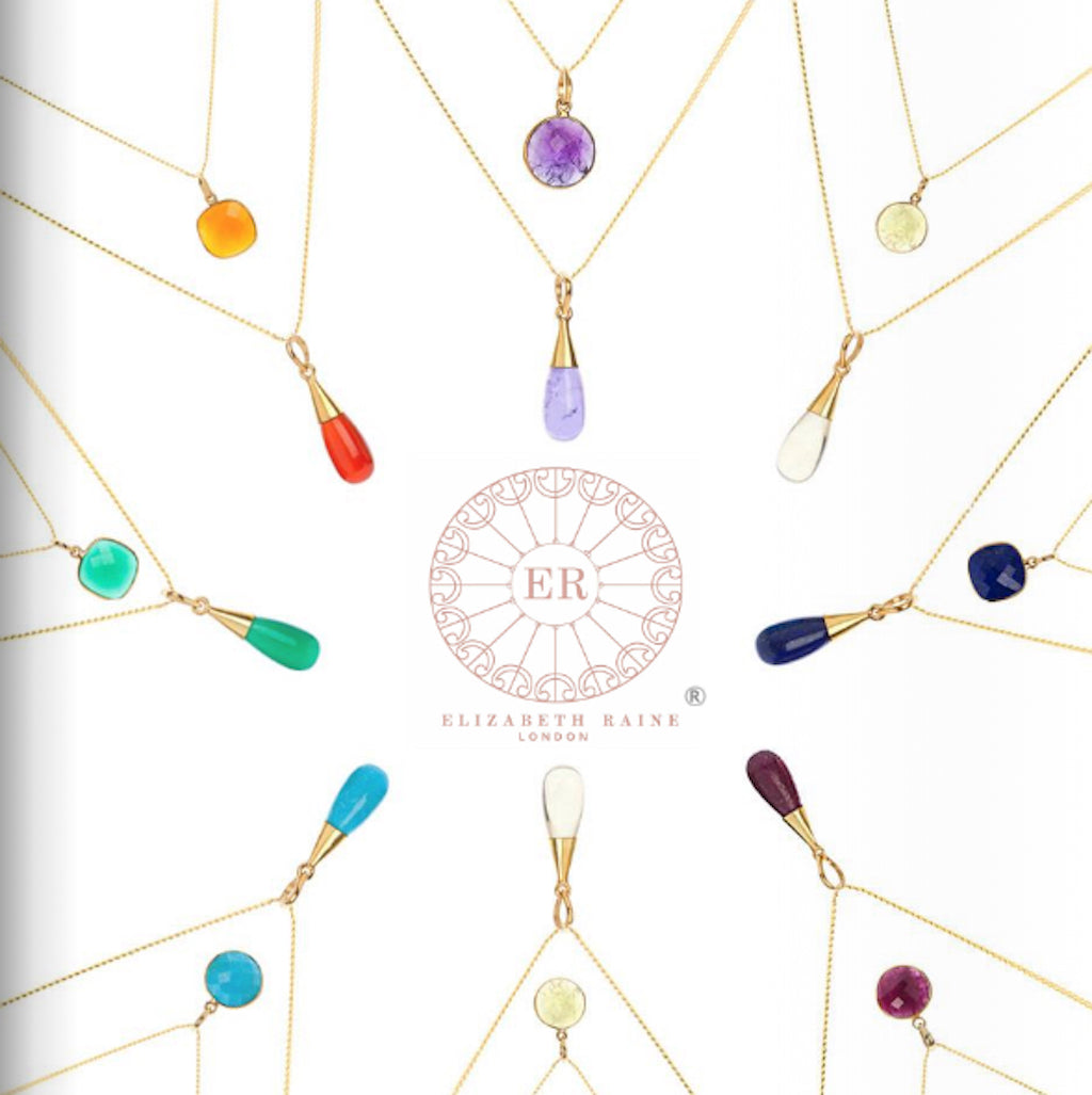 18K Gold Amethyst Crown Chakra Earrings