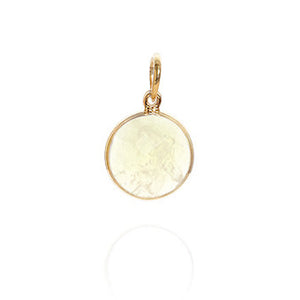 18K Gold Citrine Solar Plexus Chakra Pendant Necklace