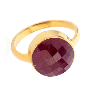 18K Gold Ruby Root Chakra Ring