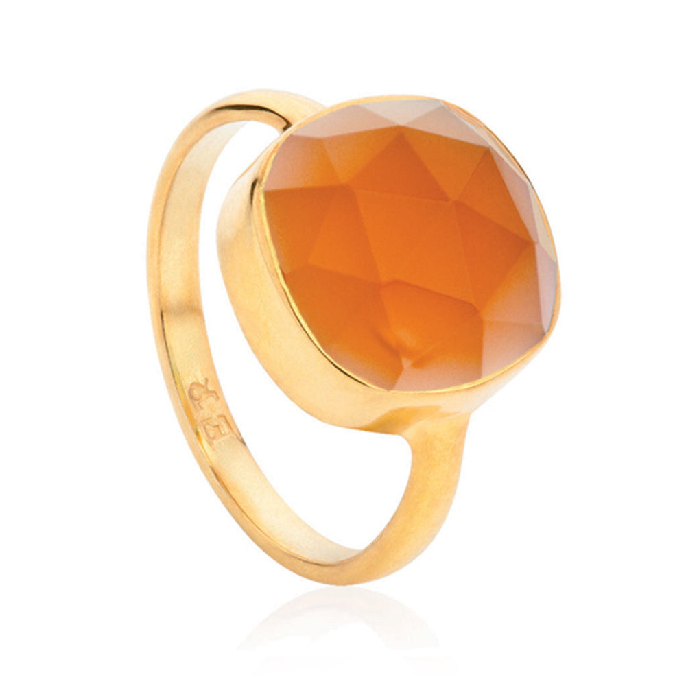 18K Gold Carnelian Sacral Chakra Ring