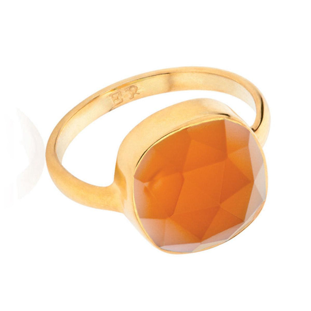 18K Gold Carnelian Sacral Chakra Ring