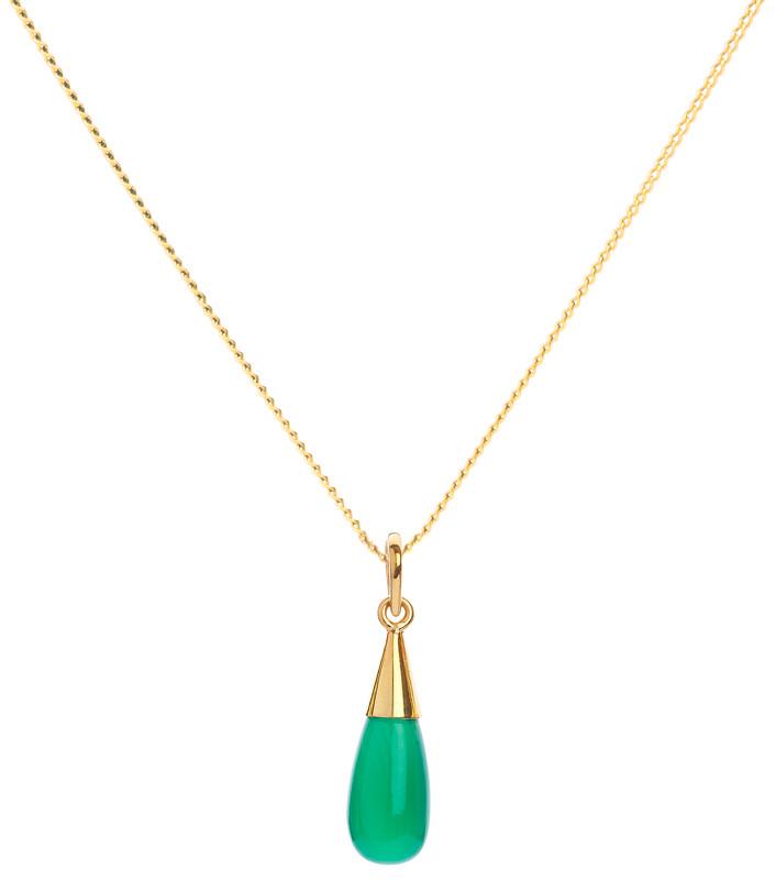 18K Gold 7 Chakra Gemstone Droplet Pendant Necklace Gift Set
