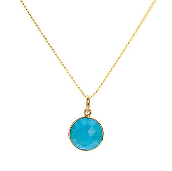 18K Gold 7 Chakra Gemstone Pendant Necklace Gift Set