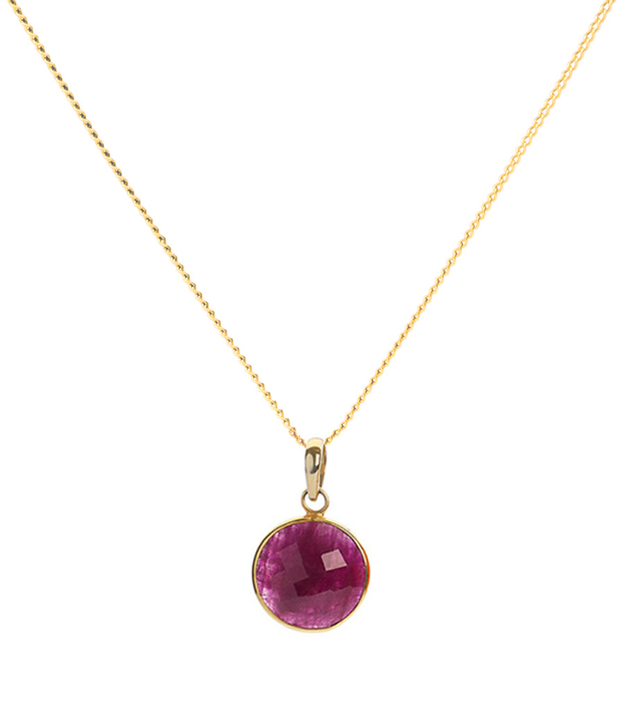 18K Gold 7 Chakra Gemstone Pendant Necklace Gift Set