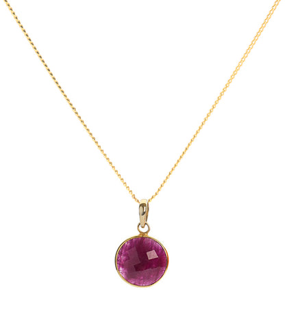 18K Gold 7 Chakra Gemstone Pendant Necklace Gift Set