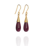 18K Gold Ruby Root Chakra Earrings