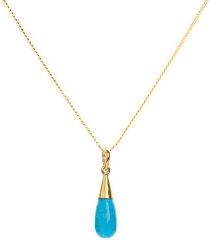 18K Gold 7 Chakra Gemstone Droplet Pendant Necklace Gift Set